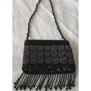gorgeous lady jade designs beaded shoulder bag purse handbag Vintage
